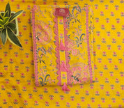 Graceful Cotton Printed Unstitched Suit with Lace Detailing & Elegant Dupatta