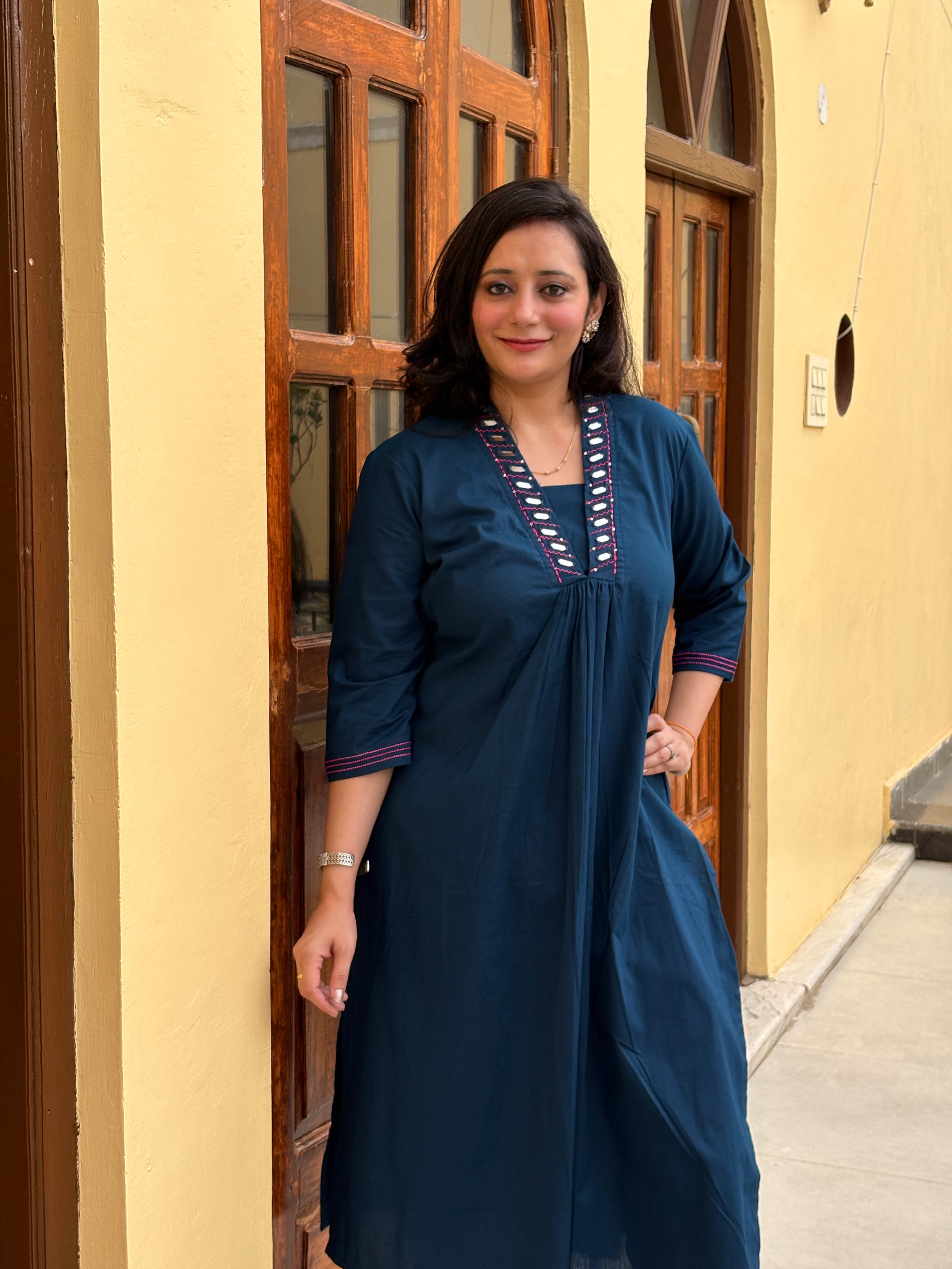 Royal Blue Kurta Set (pack Of 2)