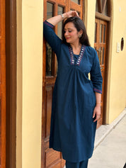 Royal Blue Kurta Set (pack Of 2)