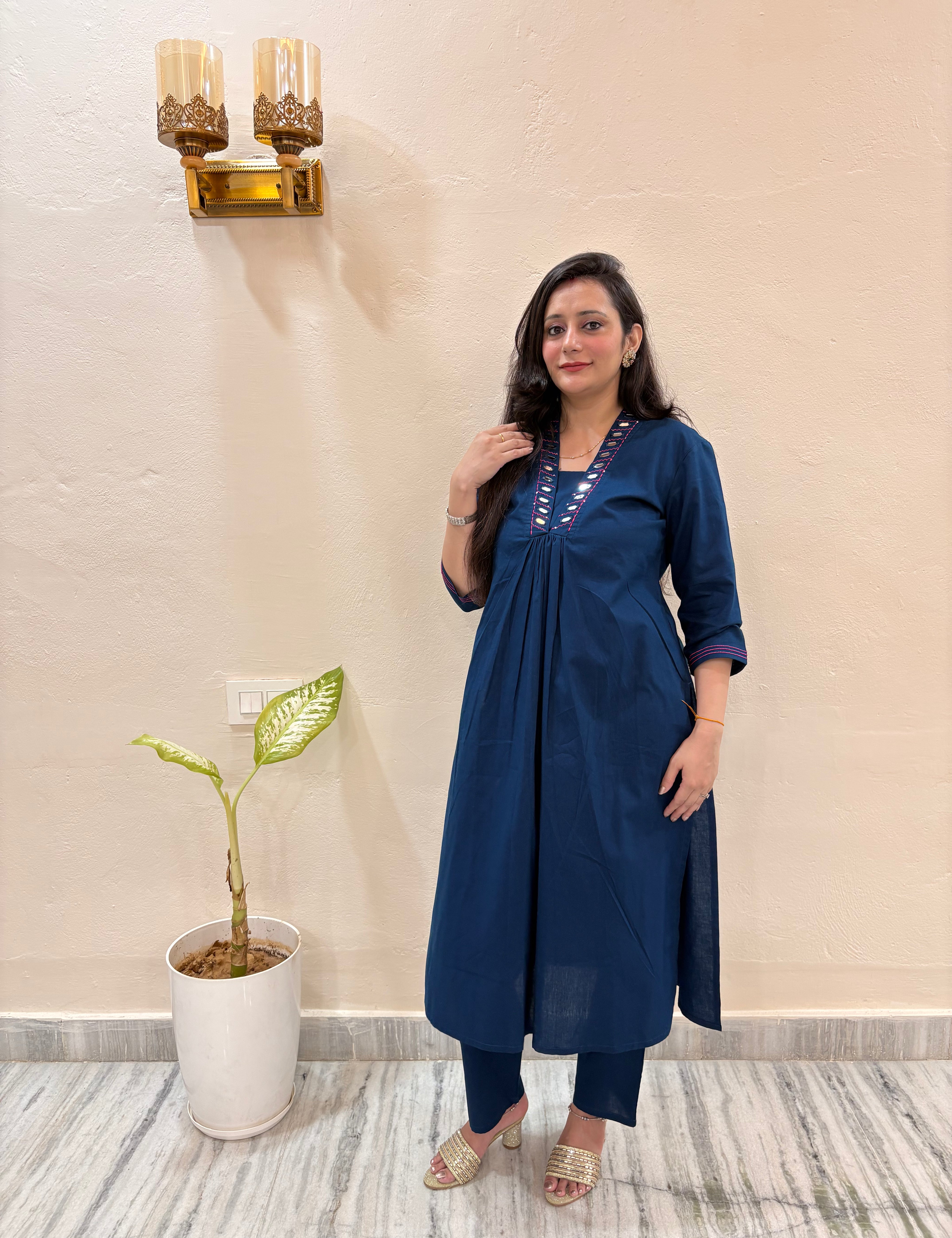 Royal Blue Kurta Set (pack Of 2)