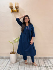 Royal Blue Kurta Set (pack Of 2)