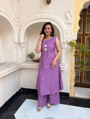 kurta set with beautiful Mirror pattern(set of 2)