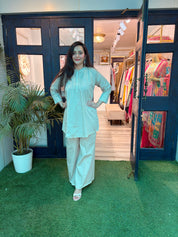 Embroidery Khadi Cotton Co-Ords (Set of 2)