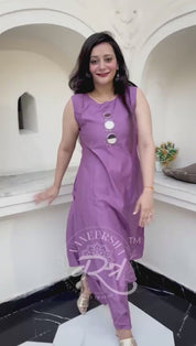 kurta set with beautiful Mirror pattern(set of 2)